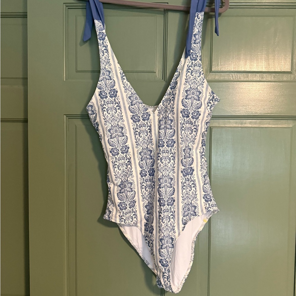 Summersalt Blue and White Floral Swimsuit